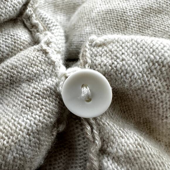 Rebecca Taylor Extrafine Lambswool Cashmere Cardigan Leopard Ruffle Button XS - Picture 3 of 5